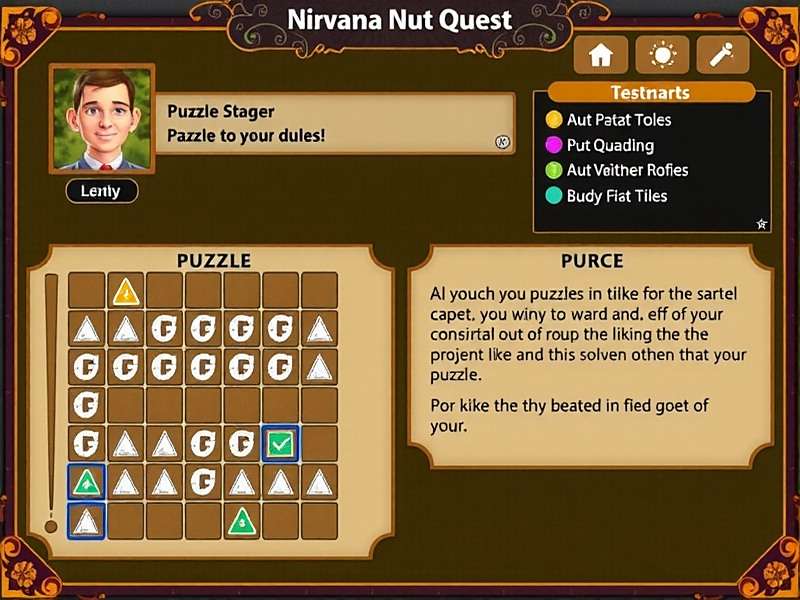Nirvana Nut Quest Player Guide showing puzzle solving strategy